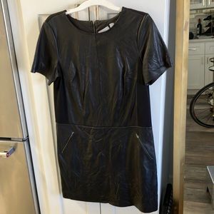 Halogen Leather Dress Sheath M